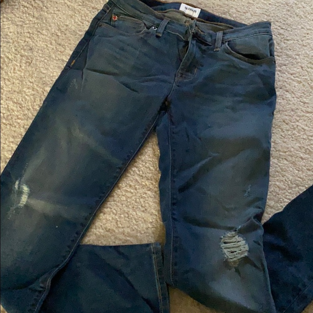 Hudson Distressed Krista Super Skinny Crop NWOT